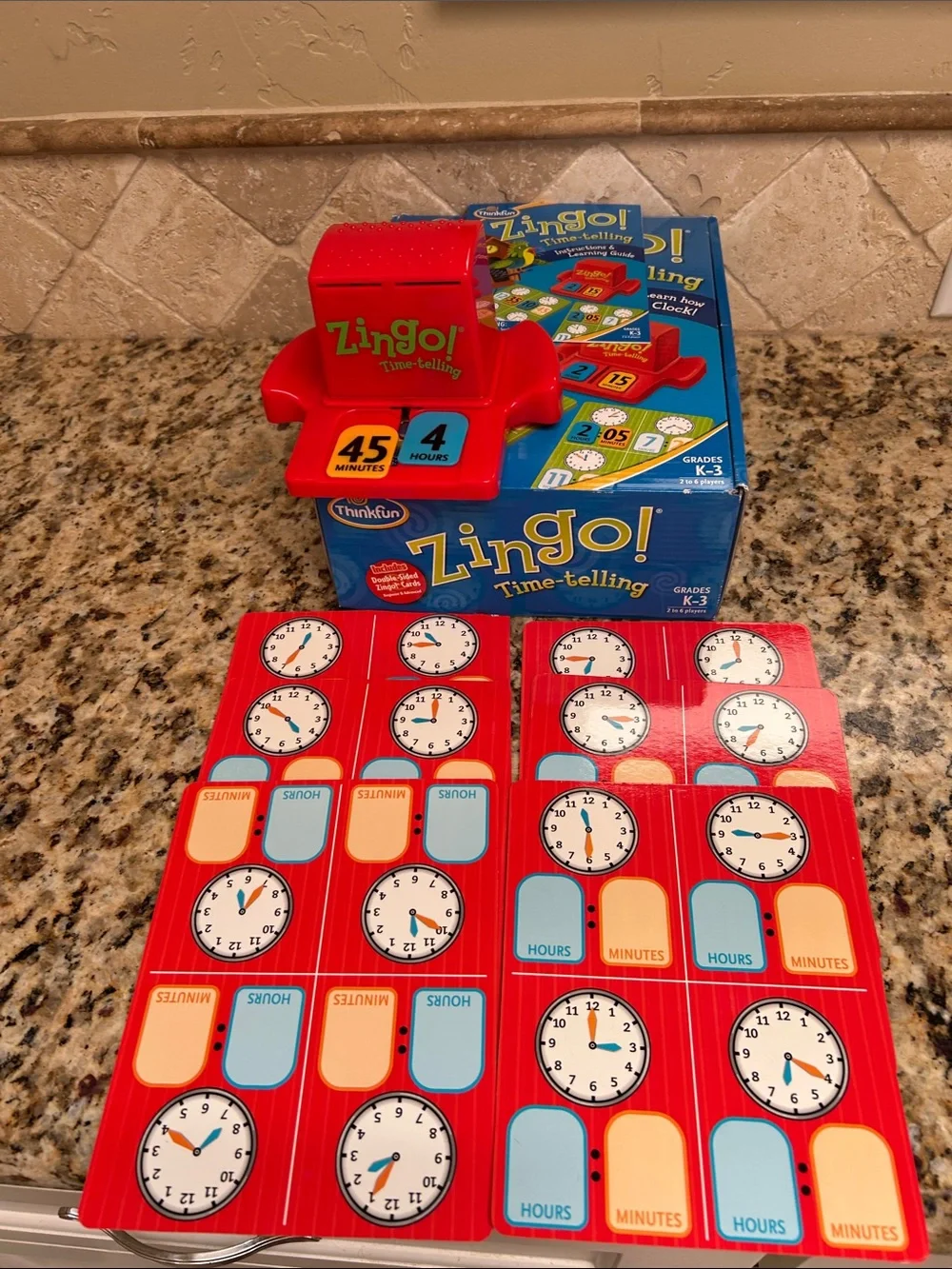 ThinkFun Zingo! Time-telling Game - Red